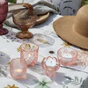 Teelichthalter Glas Chic Antique Blume Rosa – Romantisches Design