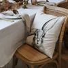 Dekorativer Kissenbezug Chic Antique Hase 45x45 cm Natur