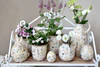 Dekoratives Keramik-Ei Chic Antique Cavaillon Creme Blumenmotiv