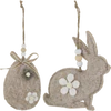 Dekorationsanhänger Ostern Chic Antique Filz Set Kaninchen Ei