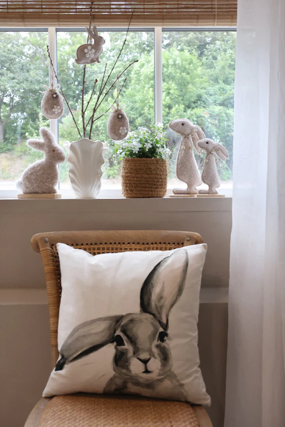 Dekorationsanhänger Ostern Chic Antique Filz Set Kaninchen Ei