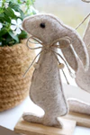 Dekoratives Filz-Kaninchen Chic Antique – Handgefertigt, Unikat