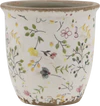 Blumentopf Keramik Chic Antique Cavaillon Creme Blumenmotiv