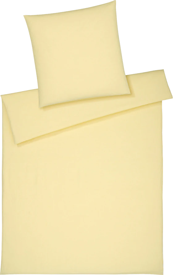 Bettwäsche-Garnitur Elegante Breezee-7038 Buttergelb Baumwolle