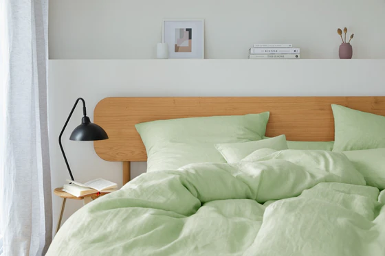 Bettwäsche-Garnitur Elegante Breezee-7038-43 Pastellgrün Baumwolle