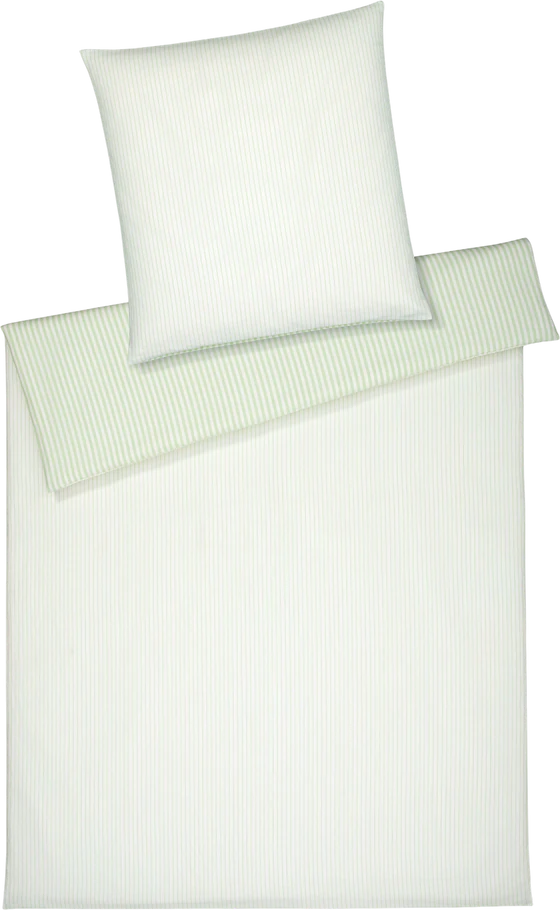 Bettwäsche-Garnitur Elegante Bold 7130 Pastellgrün Mako-Satin