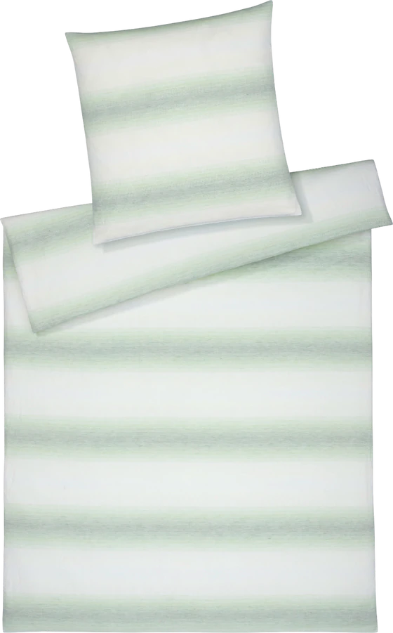 Bettwäsche-Garnitur Elegante Layer-7131-4 Pastellgrün Mako-Satin