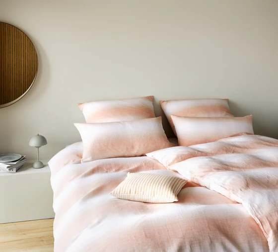 Bettwäsche-Garnitur Mako-Satin Layer-7131-8 Pfirsich Elegante
