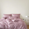 Bettwäsche-Garnitur Elegante Leolook 24547 Rose-Bordeaux Baumwolle