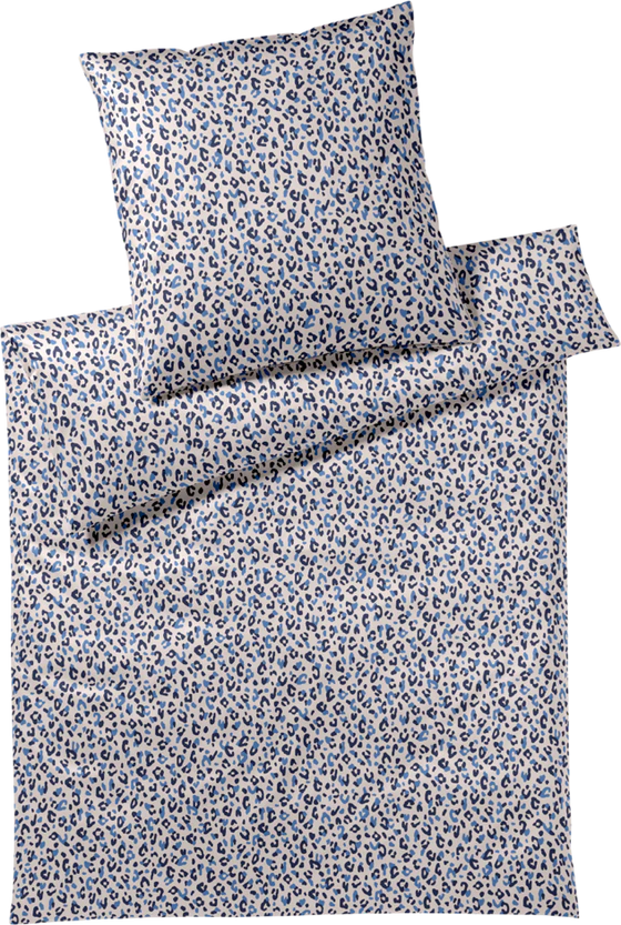 Bettwäsche-Garnitur Elegante Leolook-24547-2 Kobaltblau Baumwolle