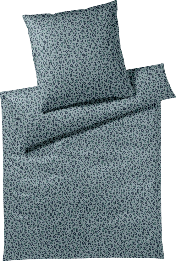 Bettwäsche-Garnitur Elegante Leolook 24547 Aquagrün Baumwolle
