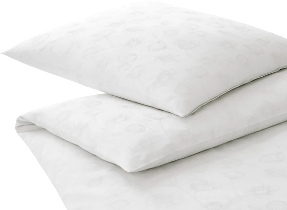 Bettwäsche-Garnitur Weiß Poppy-24558-0 – Elegante Mako-Satin