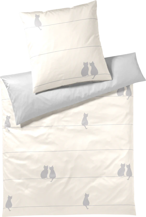 Bettwäsche-Garnitur Elegante You & Me 24559 Creme Mako-Satin