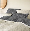 Bettwäsche-Garnitur Cats-24560 Creme Grau Mako-Satin Elegante