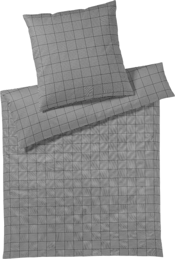 Bettwäsche-Garnitur Elegante Crossover 24564 Schwarz-Weiß Baumwolle
