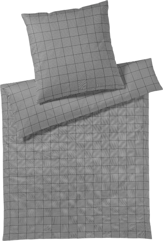 Bettwäsche-Garnitur Elegante Crossover 24564 Schwarz-Weiß Baumwolle