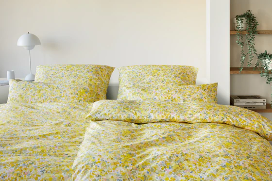 Bettwäsche-Garnitur Zitronengelb Mimosa-24566-3 Elegante Baumwolle