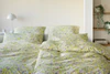 Bettwäsche-Garnitur Mimosa-24566-4 Apfelgrün Elegante Mako-Satin