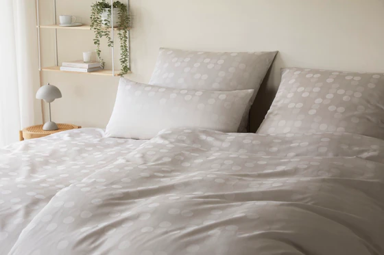 Bettwäsche-Garnitur Creme Rotondo-24569-7 Elegante Mako-Satin