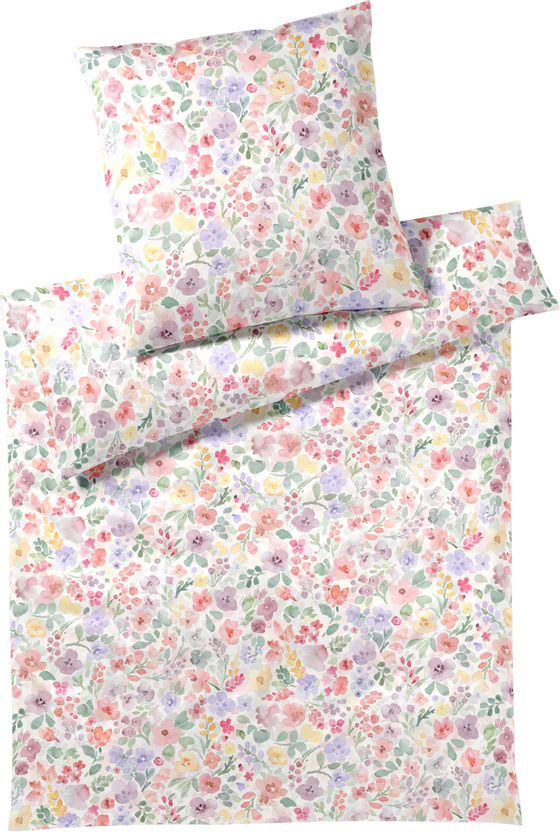Bettwäsche-Garnitur Elegante Gentle-24572-0 Weiß Mako-Satin