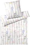 Bettwäsche-Garnitur Elegante Flowerstripe 24577 Natur Mako-Satin