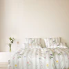 Bettwäsche-Garnitur Elegante Flowerstripe 24577 Natur Mako-Satin
