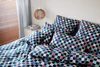 Bettwäsche-Garnitur Nachtblau Scrabble 24580-2 Elegante Mako-Satin
