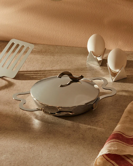 Doppel-Eierbecher Alessi Roost-AGO01 Aluminium Design