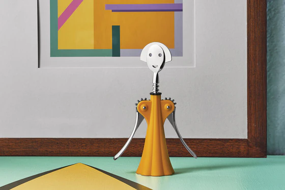 Design-Korkenzieher Alessi Anna G. AM01 DY Gelb – Ikonisches Sammlerstück