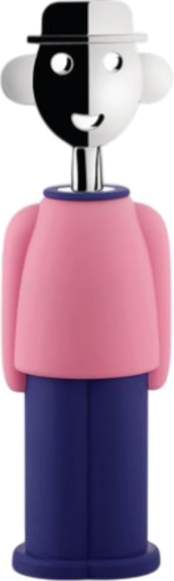 Korkenzieher Alessi AM23 PAZ – Ikonisches Design in Rosa-Blau