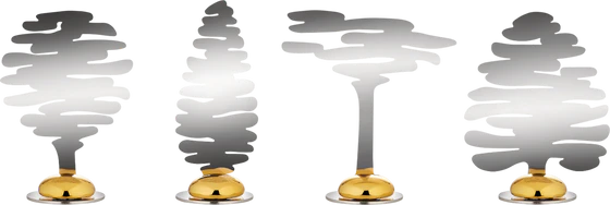 Tischkartenhalter Set Alessi Barkplace Tree-BM18S4 Edelstahl
