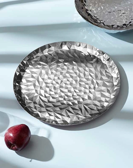 Rundes Tablett Alessi Joy n. 3 CR03/40 Edelstahl 40cm