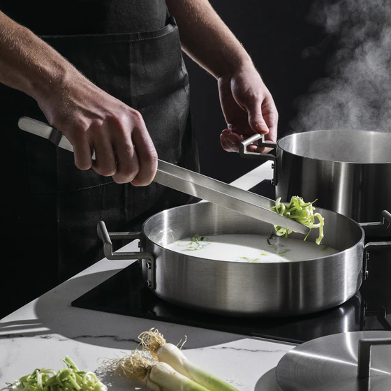 Küchenzange oder Küchenset von Alessi Serie Convivio Edelstahl mattiert