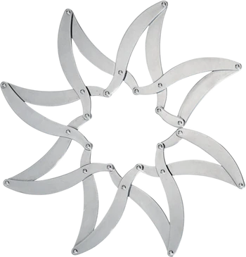 Ausziehbarer Topfuntersetzer Alessi Augh DUL01 Edelstahl glänzend