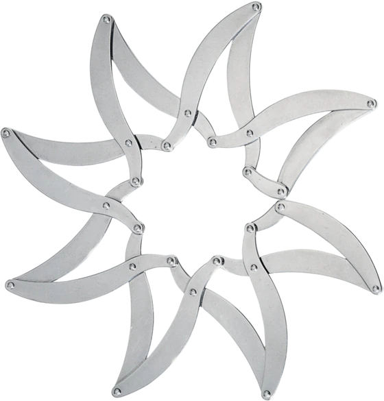 Ausziehbarer Topfuntersetzer Alessi Augh DUL01 Edelstahl glänzend