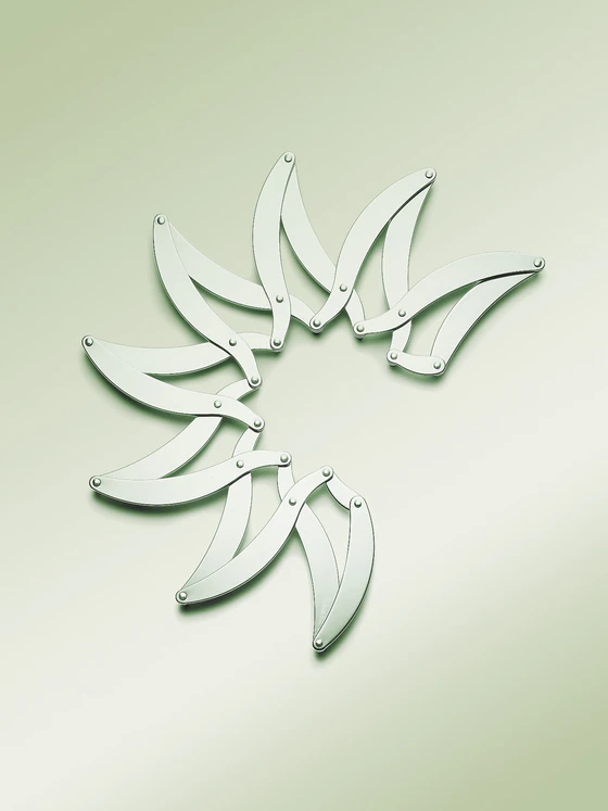 Ausziehbarer Topfuntersetzer Alessi Augh DUL01 Edelstahl glänzend