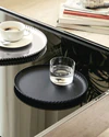 Rundes Serviertablett Alessi Pleats-JK02 Edelstahl Glanz