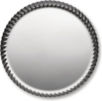 Rundes Serviertablett Alessi Pleats-JK02 Edelstahl Glanz