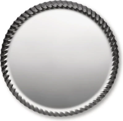 Rundes Serviertablett Alessi Pleats-JK02 Edelstahl Glanz