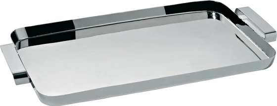 Rechteckiges Serviertablett Alessi Tau-KL09 Edelstahl Glanz