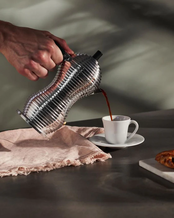 Espressokocher Alessi Pulcina MDL02/3 für 3 Tassen Aluminium