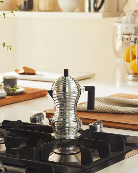 Espressokocher Alessi Pulcina MDL02/3 für 3 Tassen Aluminium