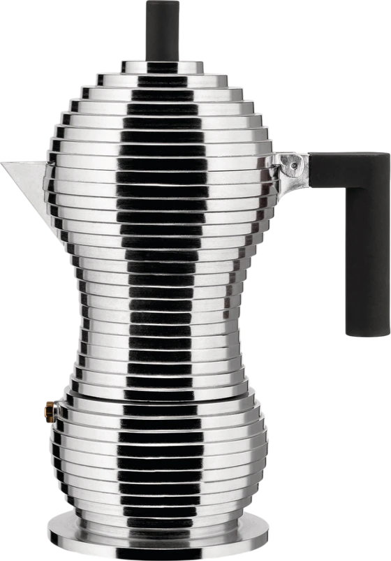 Espressokocher Alessi Pulcina MDL02/6 B 6 Tassen Aluminium
