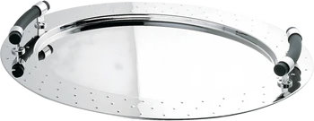Ovales Serviertablett Alessi MG09 Edelstahl 18/10 Glanz