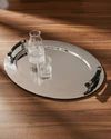 Ovales Serviertablett Alessi MG09 Edelstahl 18/10 Glanz