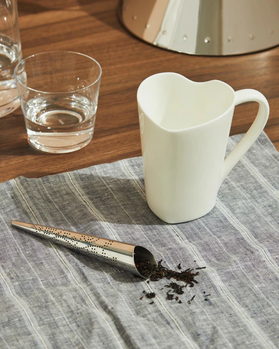 Alessi Tassen- und Löffel-Set Tea-MMI24 Porzellan Edelstahl