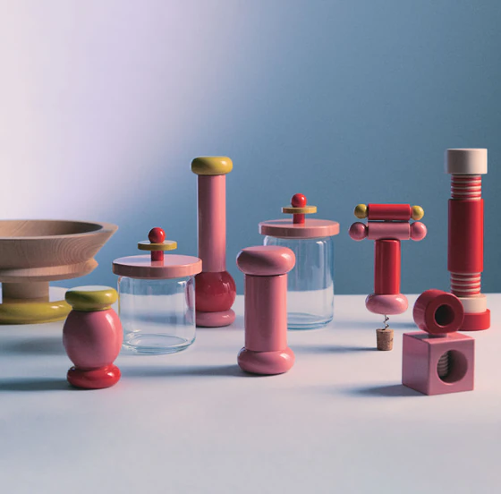 Salz- und Pfeffermühle Alessi-MP0210 Buchenholz Rot