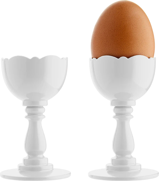 Alessi Dressed MW14SET W Eierbecher Set – 2 Eierbecher mit Löffeln