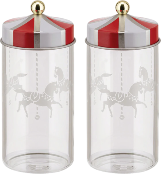 Gewürzbehälter-Set Alessi Circus MW68S2 – Hochwertiges Glas