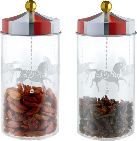 Gewürzbehälter-Set Alessi Circus MW68S2 – Hochwertiges Glas